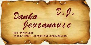 Danko Jevtanović vizit kartica